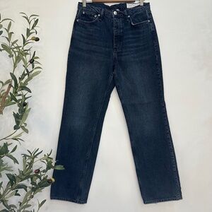 Rag & Bone Alex High‑Rise Straight Jeans Size 29 —  Rigid Cotton Denim